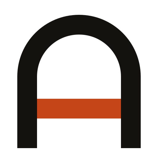 The Archbotics gate mark in ink with an ember rung, on the light ground